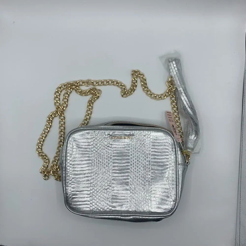 Victoria’s Secret silver metallic crossbody purse Y2K